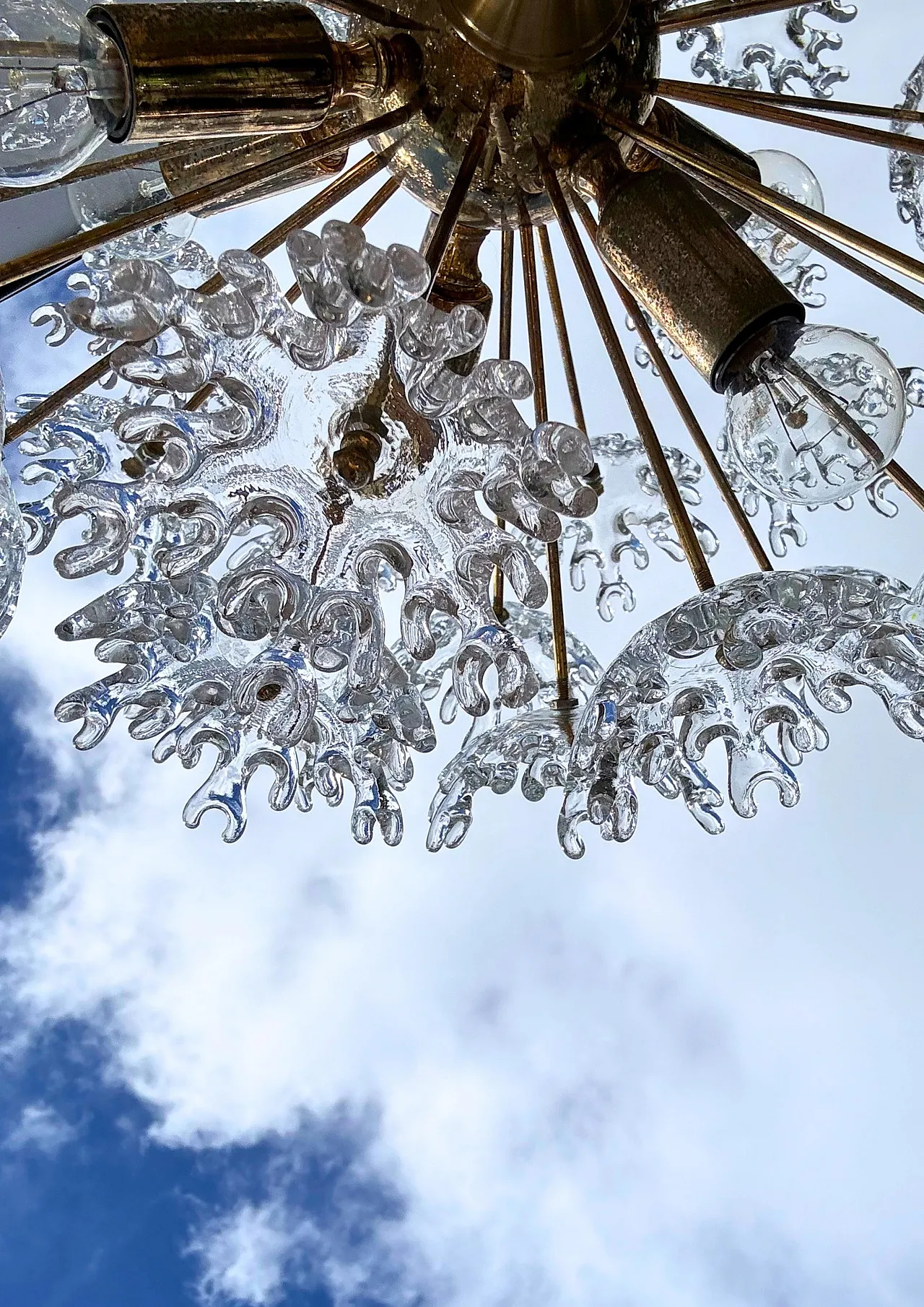 Lampada da tavolo scultorea in vetro di Murano, anni ’60 4