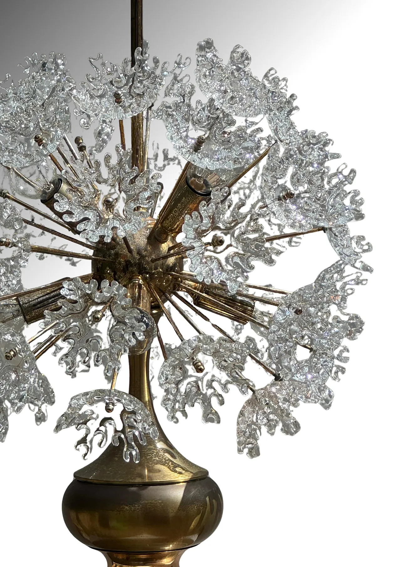 Lampada da tavolo scultorea in vetro di Murano, anni ’60 7