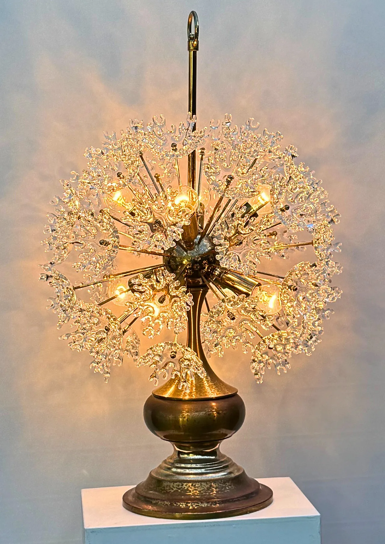 Lampada da tavolo scultorea in vetro di Murano, anni ’60 9