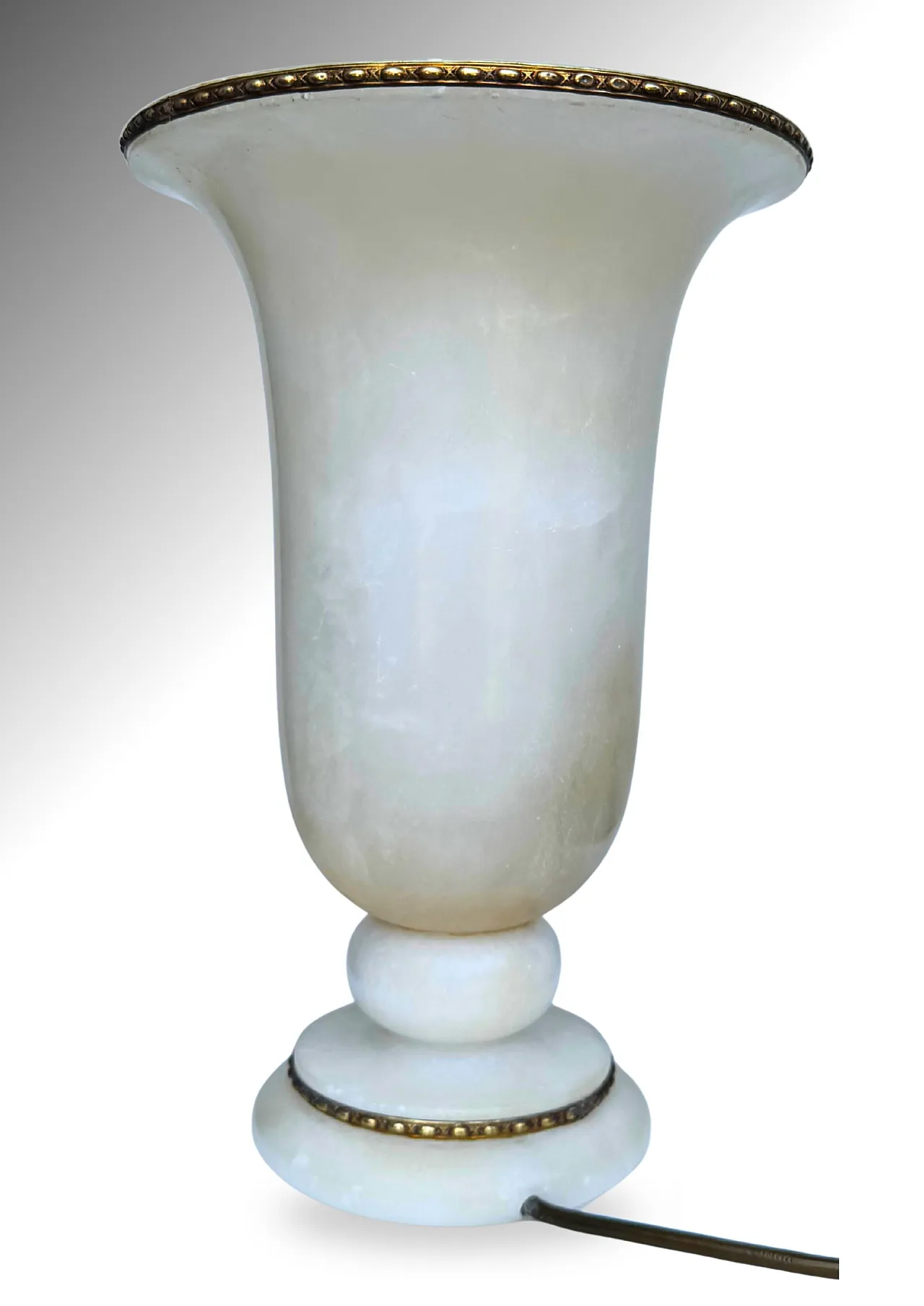 Coppia di lampade belghe in alabastro in stile Art Déco, anni ’30 5