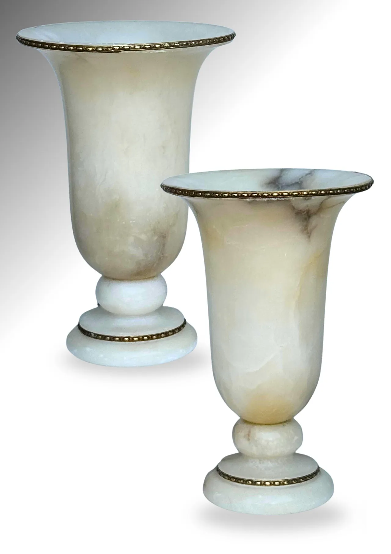 Coppia di lampade belghe in alabastro in stile Art Déco, anni ’30 13