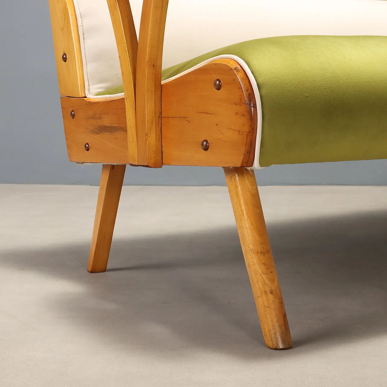 Sofa in two-tone velvet, 1950s 8