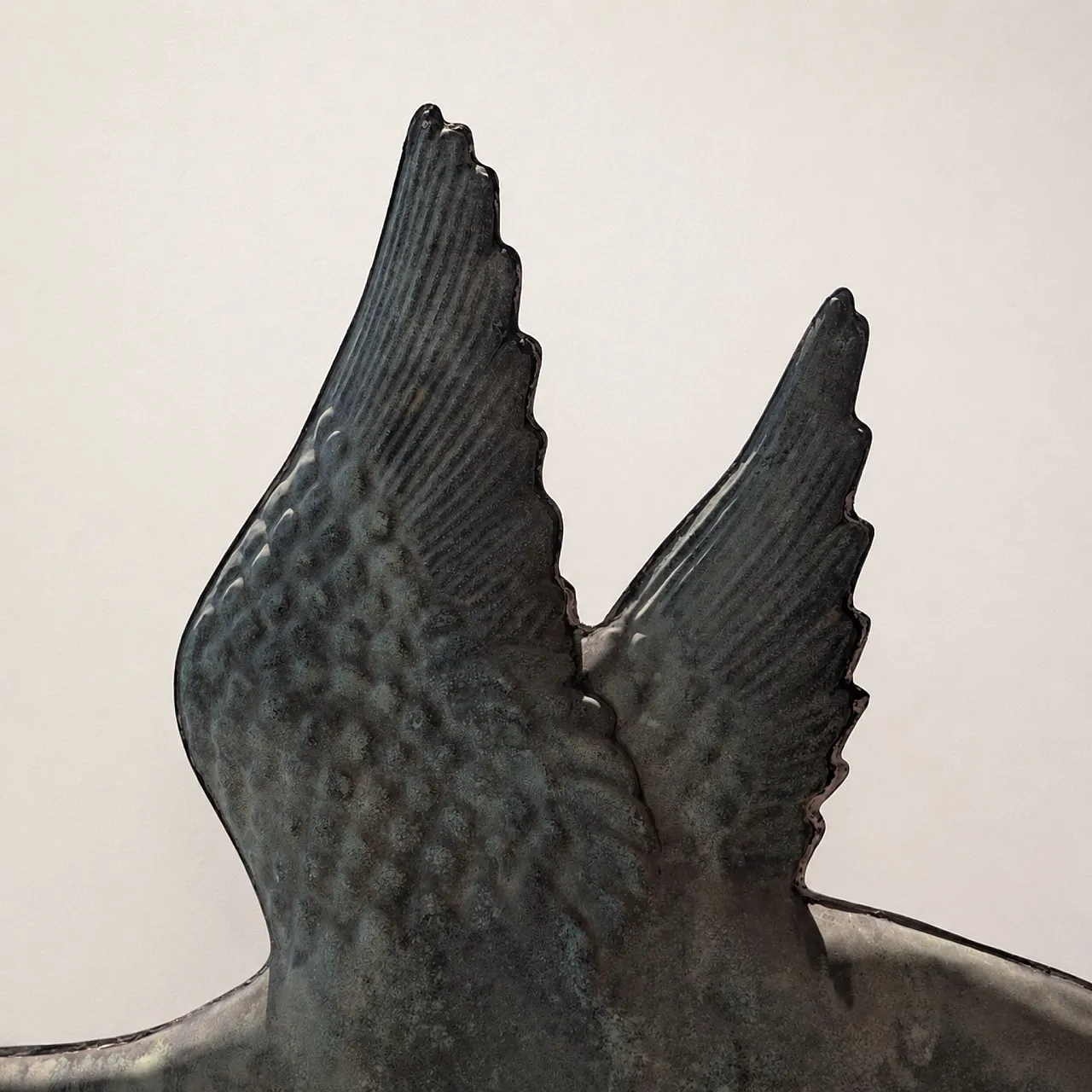 Three-dimensional copper wind vane from the early 1900s with a swan in flight 7
