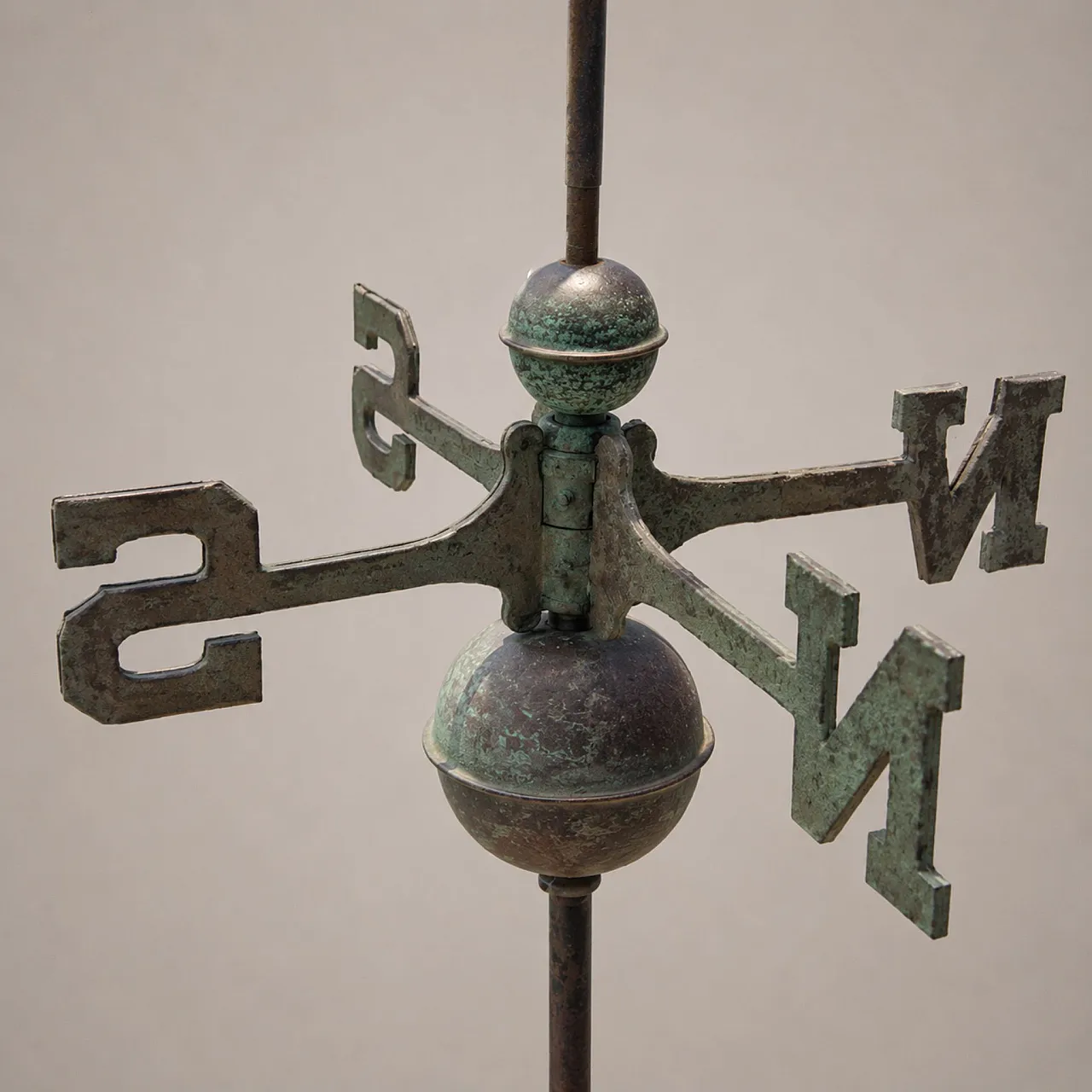 Italian weather vane from the early 1900s in copper with horse 3