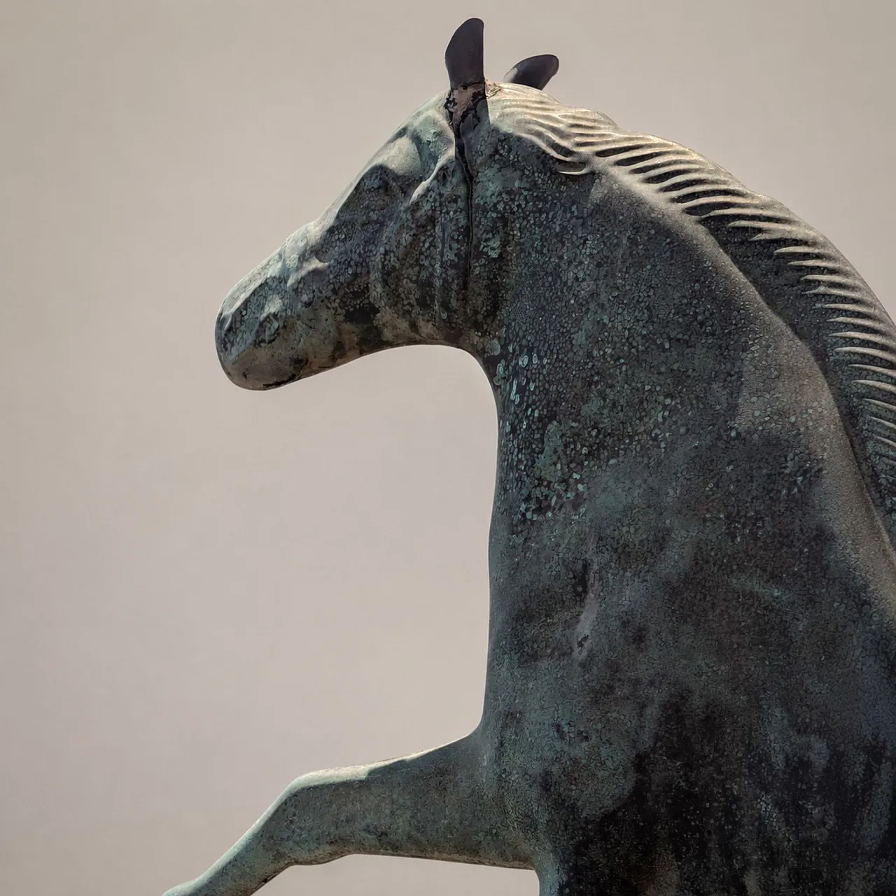 Italian weather vane from the early 1900s in copper with horse 4