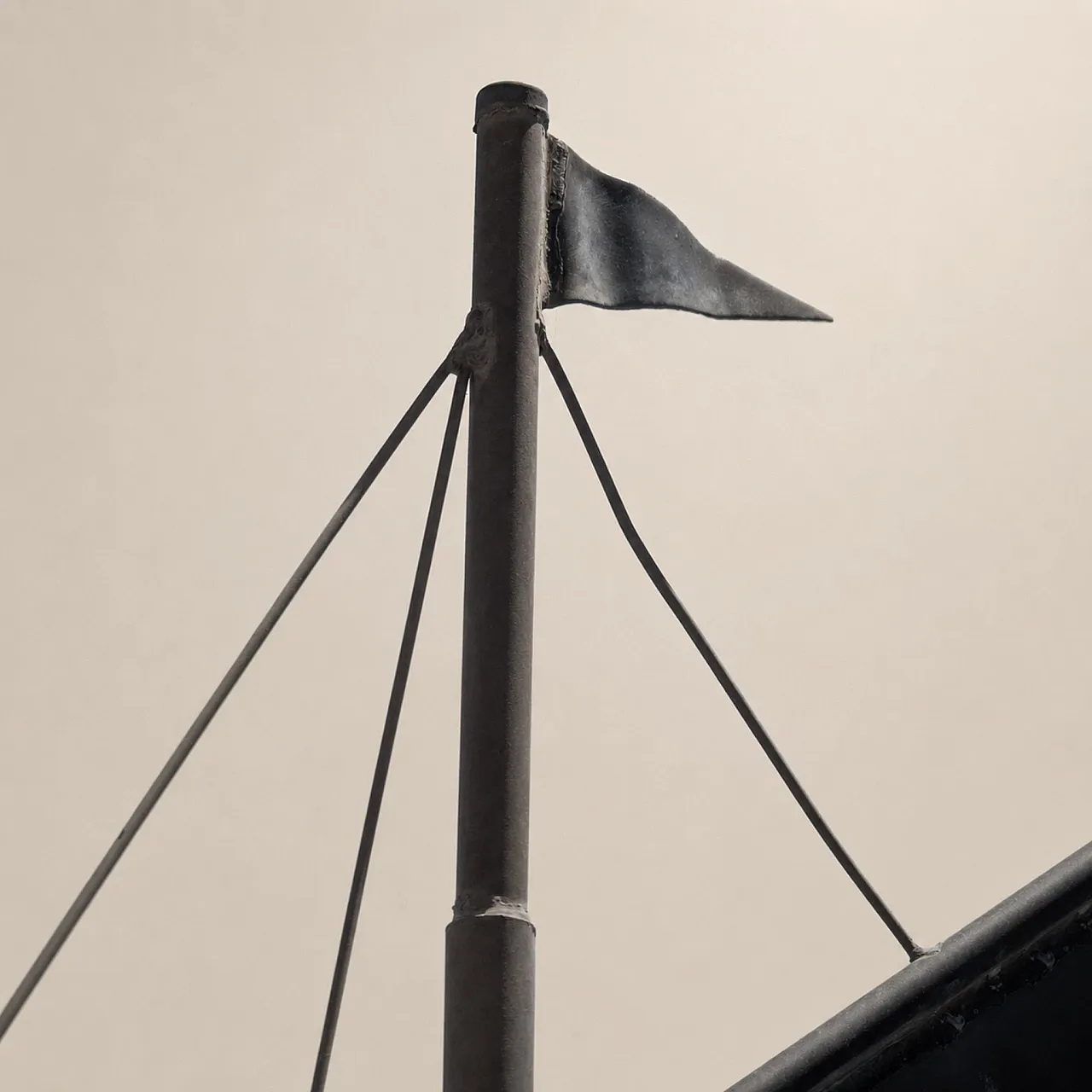 Early 1900s three-dimensional copper wind vane with sailboat 5