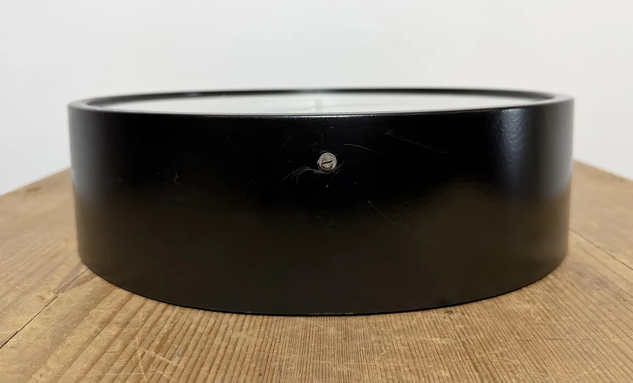 Black Industrial Factory Wall Clock from IBM, 1950s 9