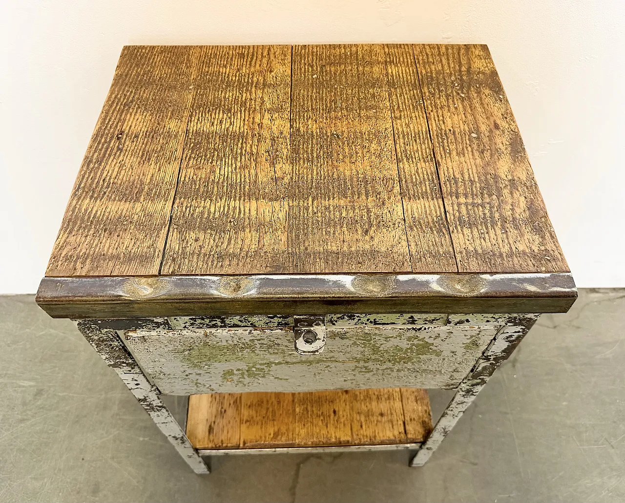Grey Industrial Iron Chest of Drawers, 1950s 7