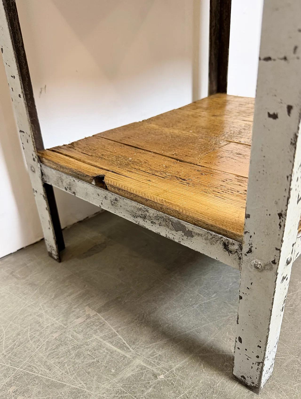 Grey Industrial Iron Chest of Drawers, 1950s 11