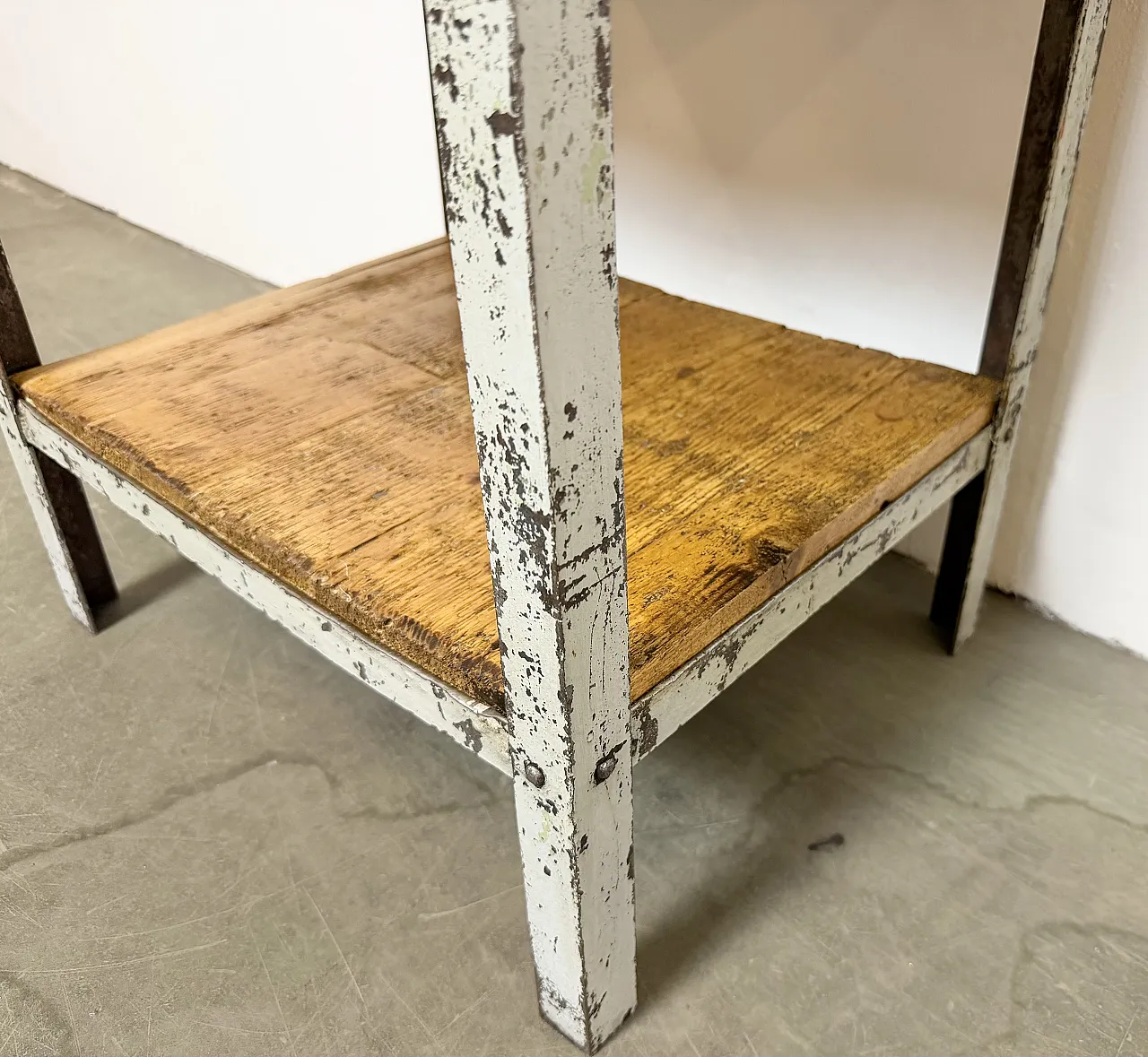 Grey Industrial Iron Chest of Drawers, 1950s 13