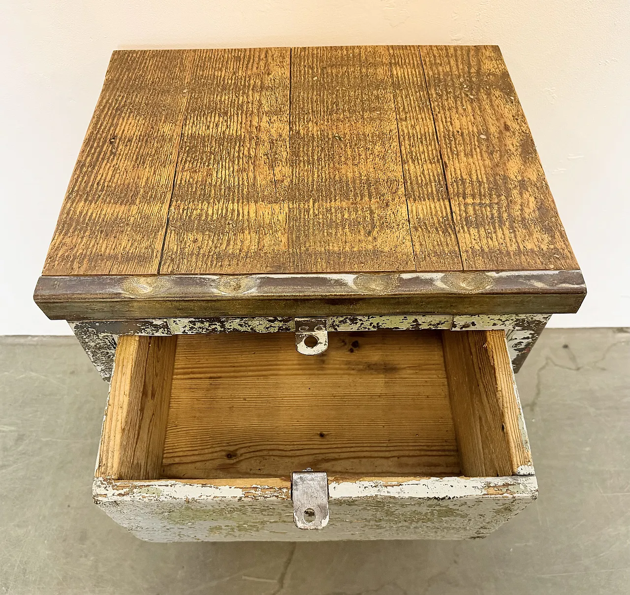 Grey Industrial Iron Chest of Drawers, 1950s 15