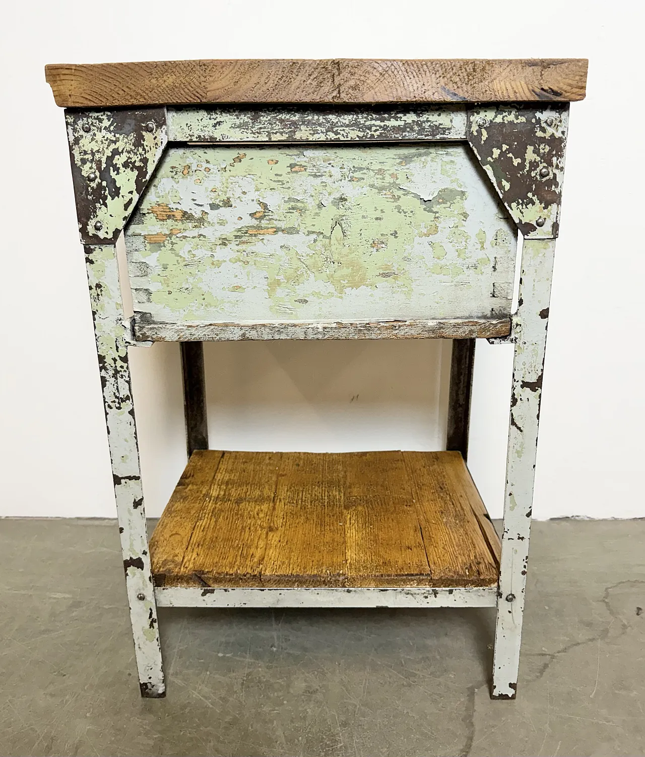 Grey Industrial Iron Chest of Drawers, 1950s 17