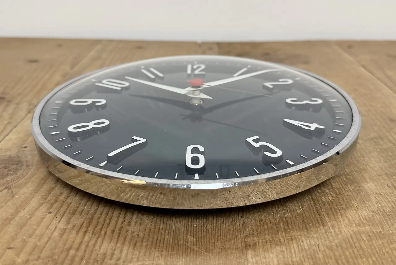 Vintage Dark Blue Wall Clock from Metamec, 1970s 7