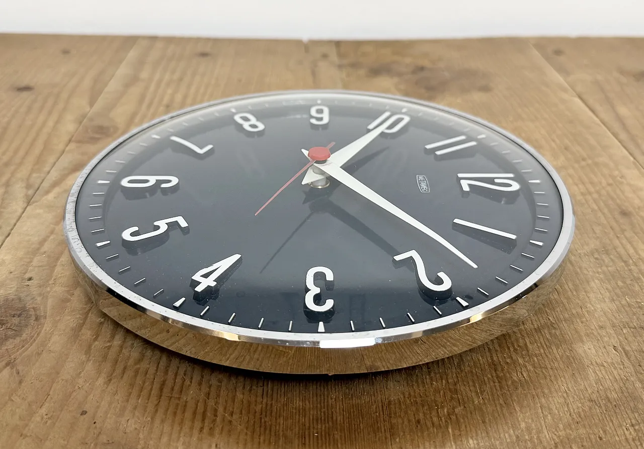 Vintage Dark Blue Wall Clock from Metamec, 1970s 11