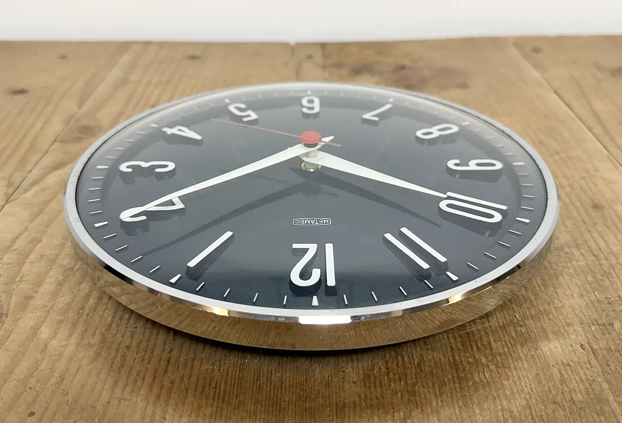 Vintage Dark Blue Wall Clock from Metamec, 1970s 12