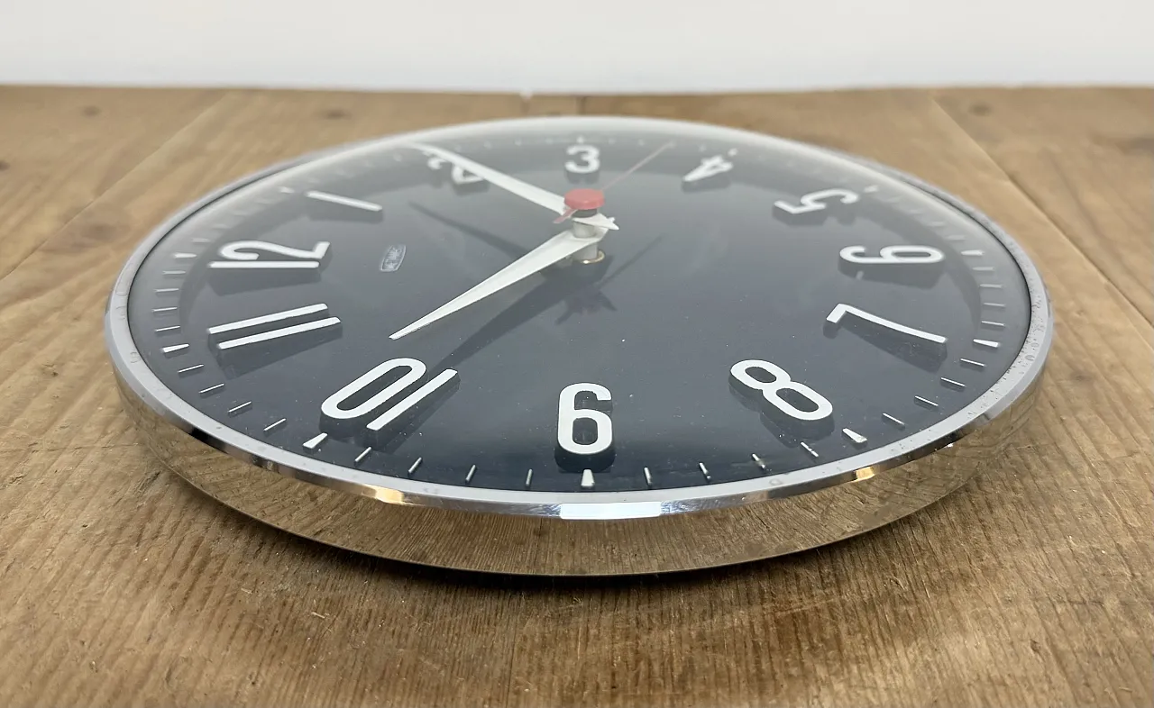 Vintage Dark Blue Wall Clock from Metamec, 1970s 13