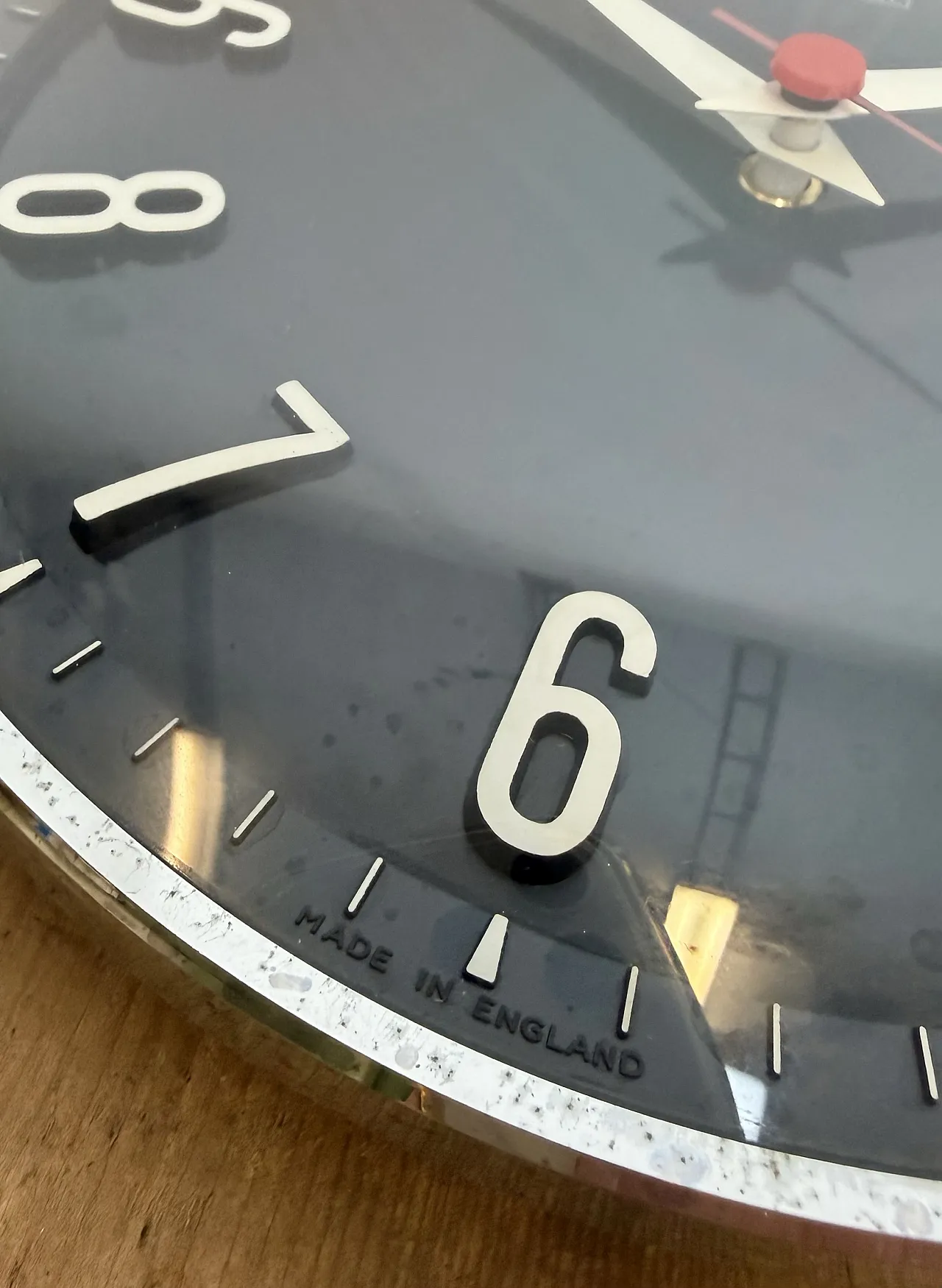 Vintage Dark Blue Wall Clock from Metamec, 1970s 14