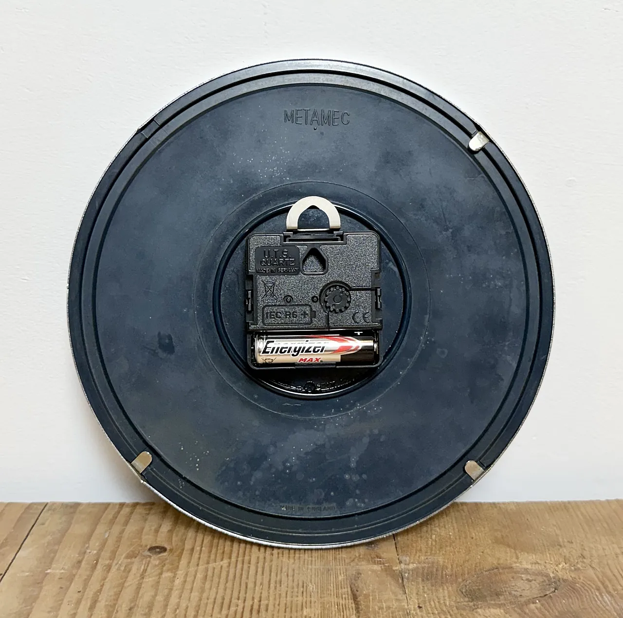 Vintage Dark Blue Wall Clock from Metamec, 1970s 15
