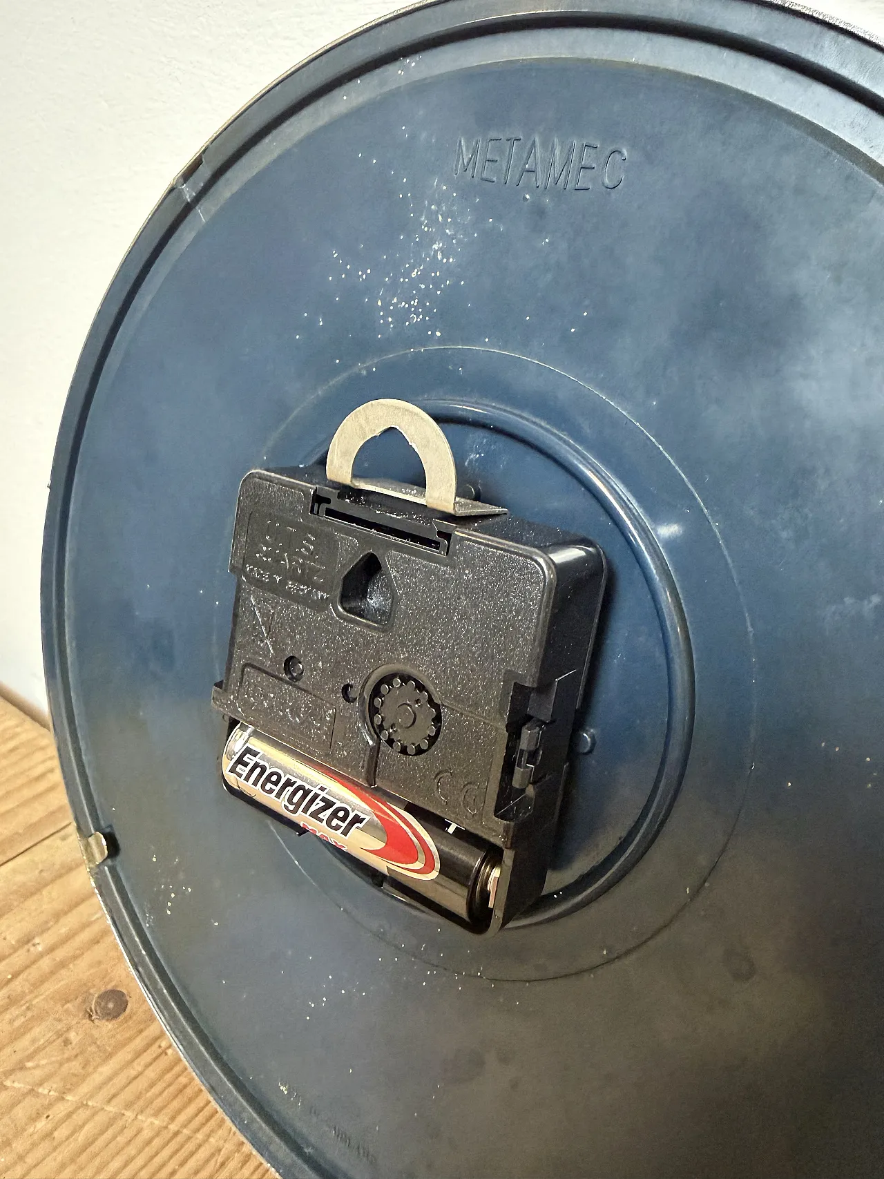 Vintage Dark Blue Wall Clock from Metamec, 1970s 16