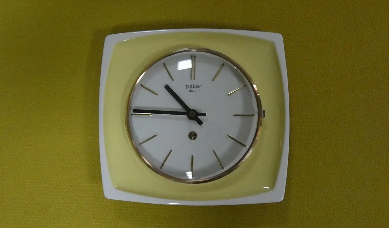 Peter Electric wall clock, Germany, 1970s 1
