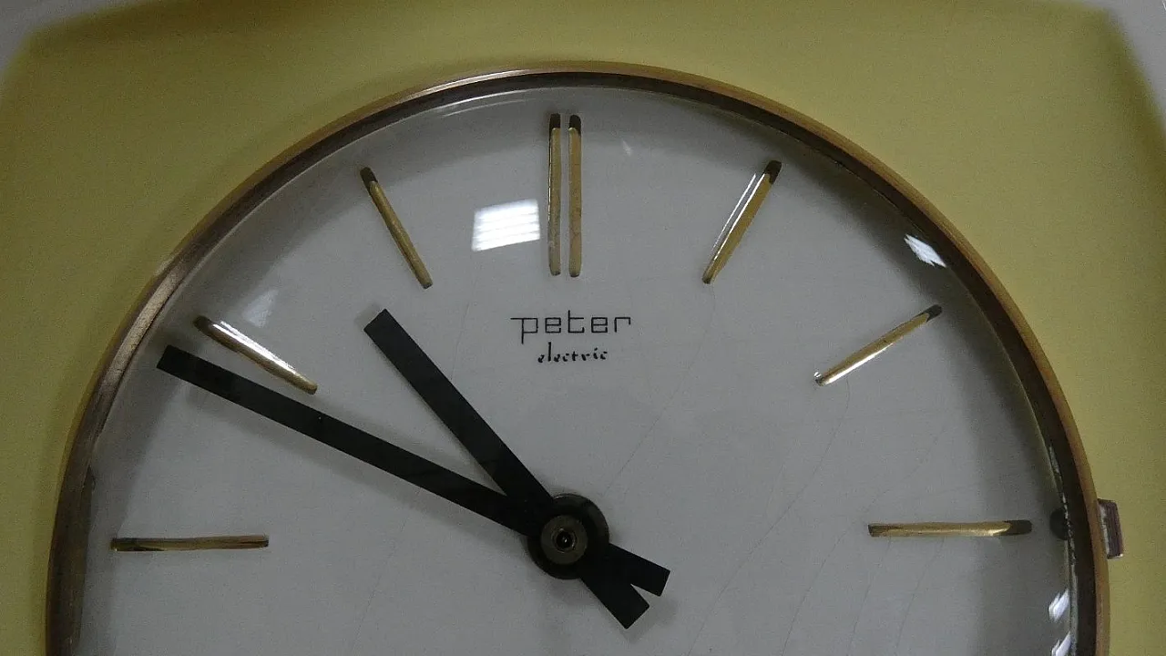 Peter Electric wall clock, Germany, 1970s 6