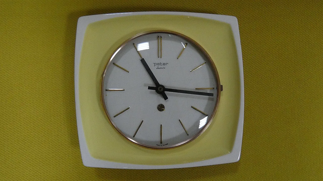 Peter Electric wall clock, Germany, 1970s 13