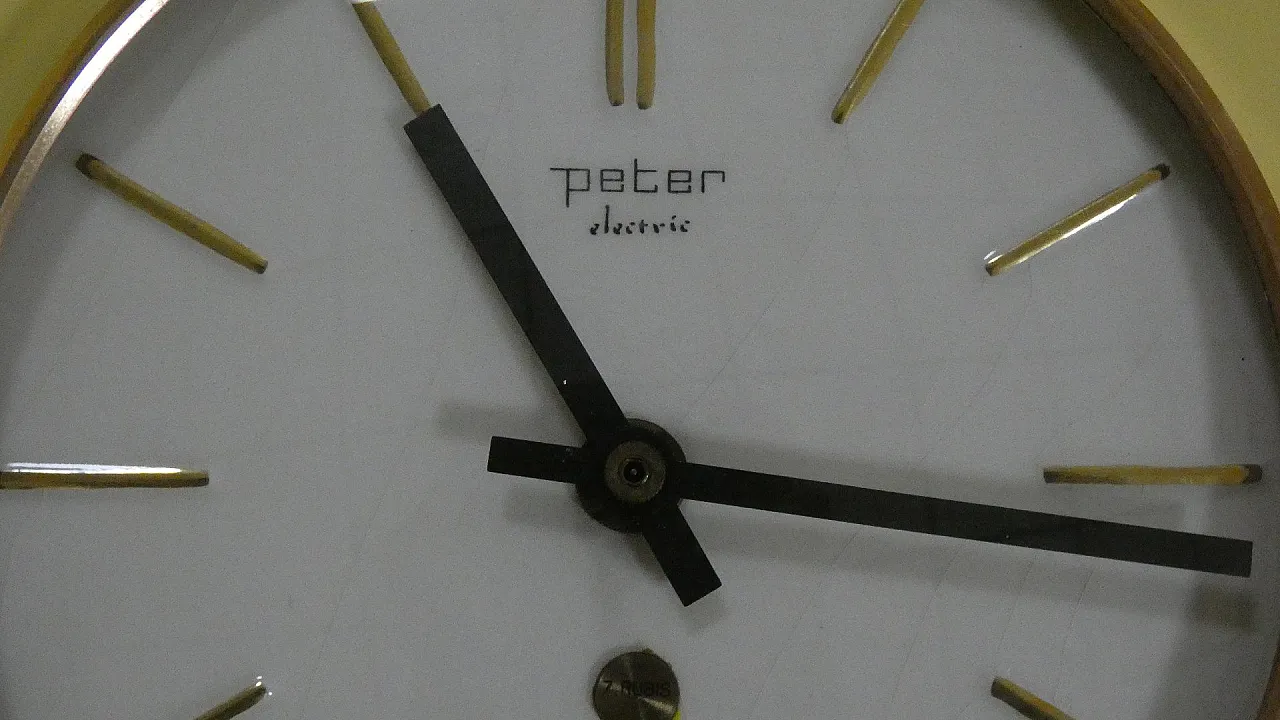 Peter Electric wall clock, Germany, 1970s 14