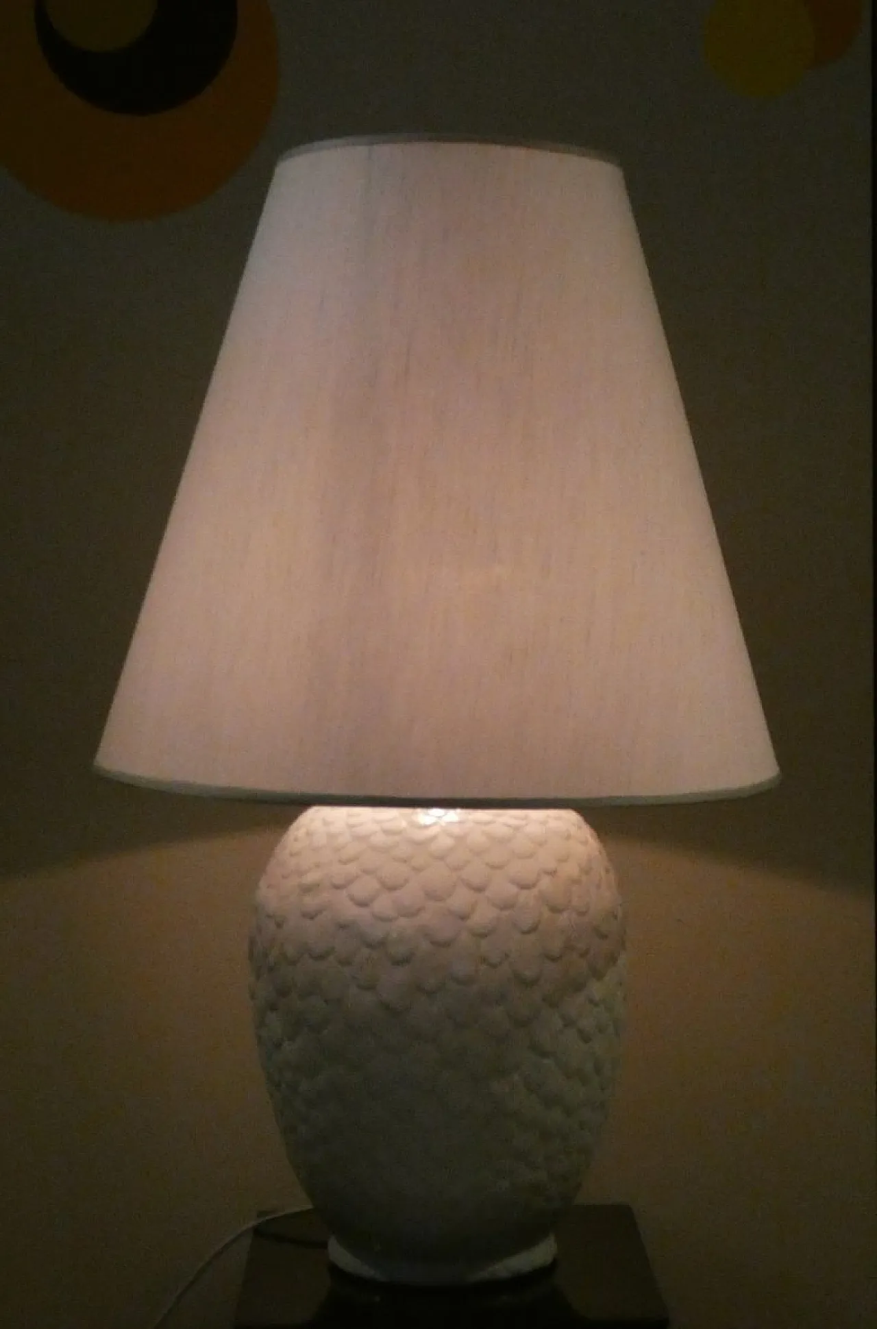 Lampada da tavolo a forma di pigna in ceramica di Tommaso Barbi, Italia, anni '70 2