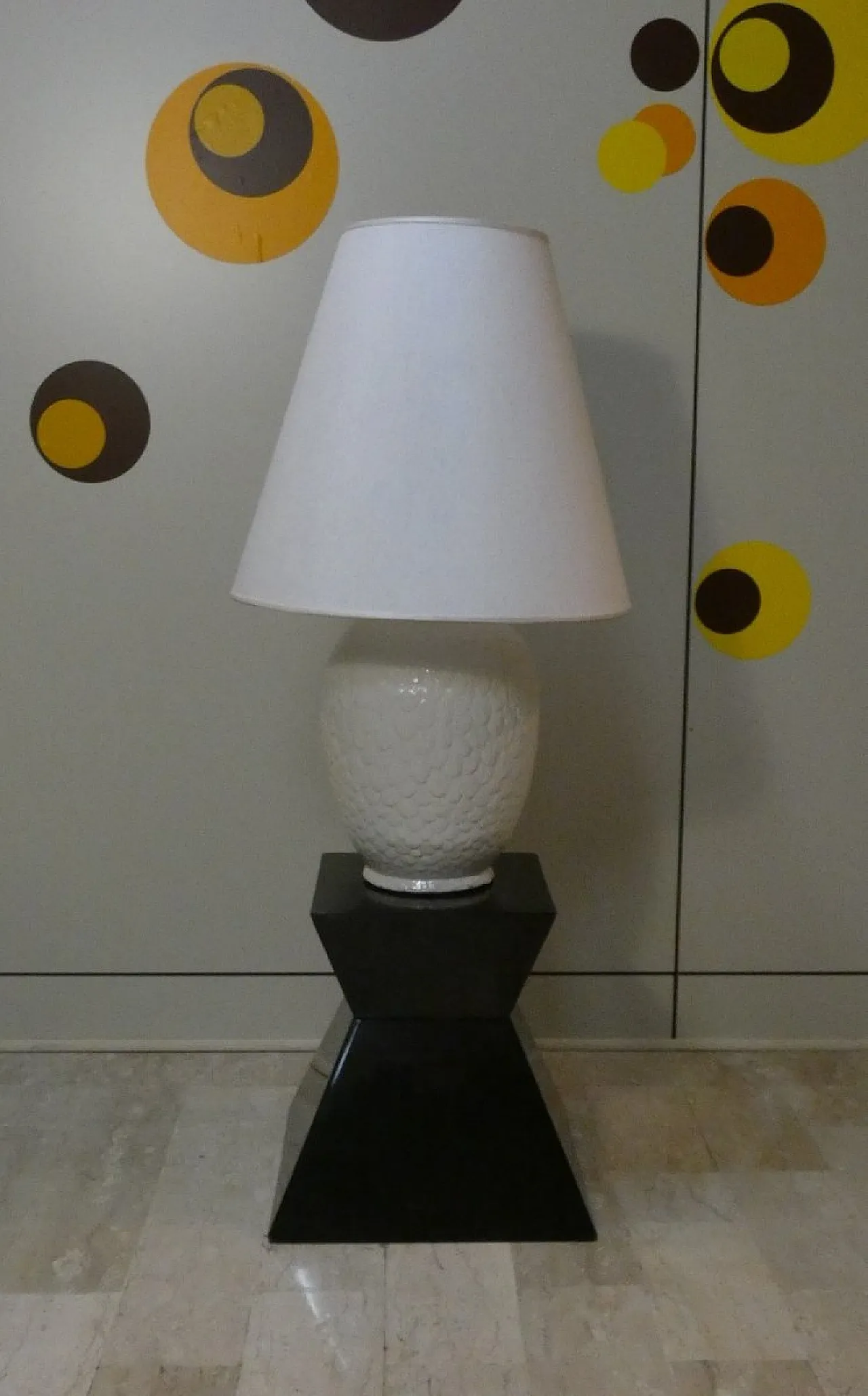 Lampada da tavolo a forma di pigna in ceramica di Tommaso Barbi, Italia, anni '70 3