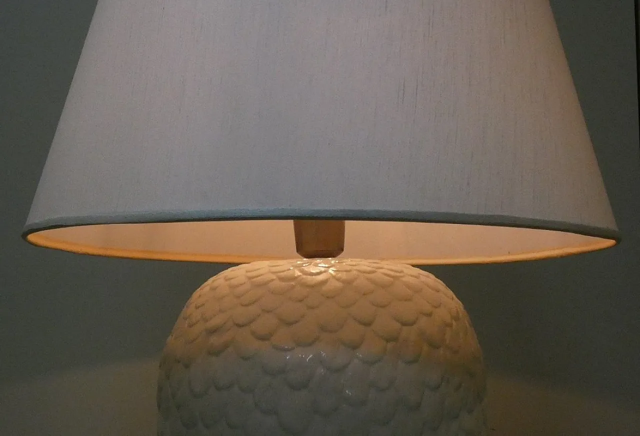 Lampada da tavolo a forma di pigna in ceramica di Tommaso Barbi, Italia, anni '70 11