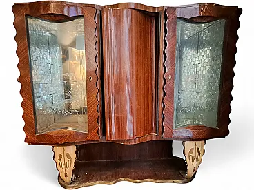 Mirrored bar by Pierluigi Colli with decorations, 1930s