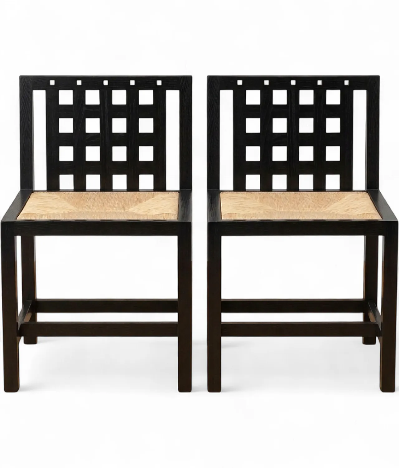 Pair of DS3 chairs by Charles Rennie Mackintosh for Cassina, 1970s 10