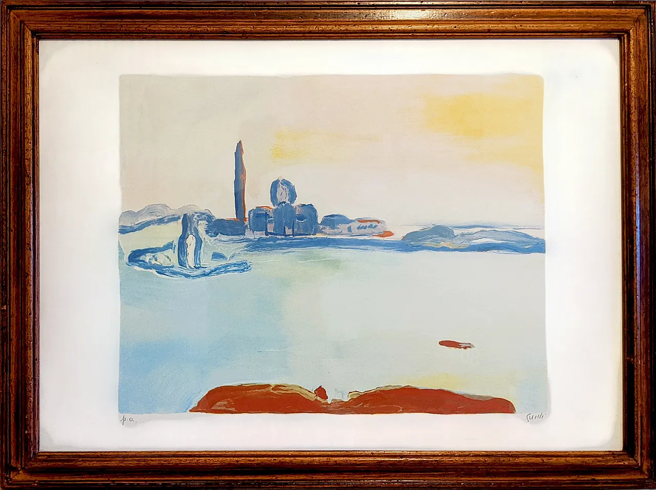 Virgilio Guidi, San Giorgio, original Lithograph, 1970s 5
