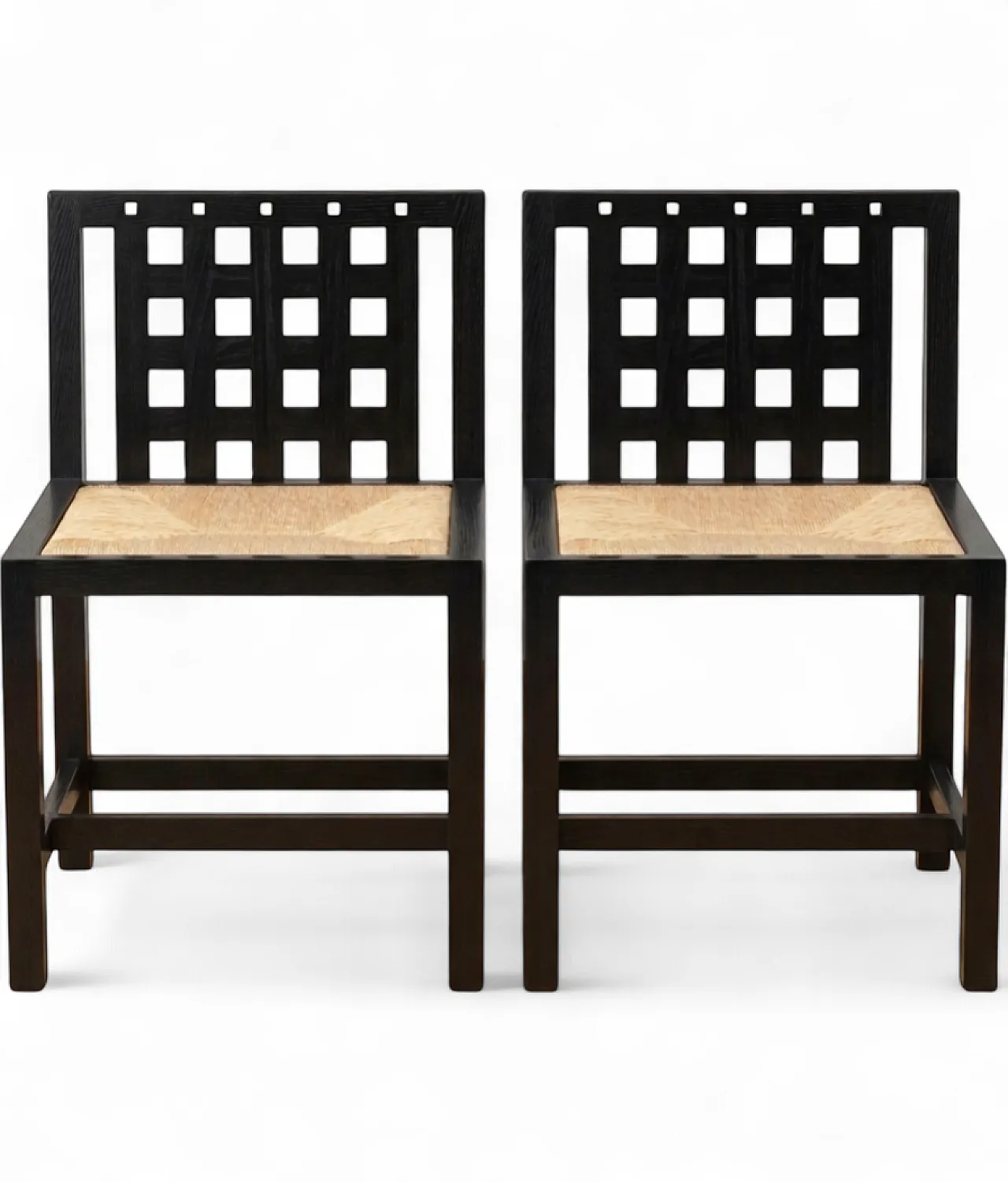 Pair of DS3 chairs by Charles Rennie Mackintosh for Cassina, 1970s 11