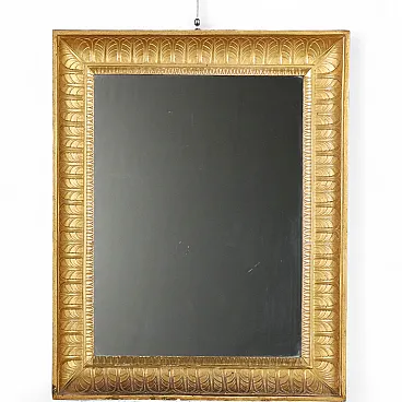 Specchiera Impero in legno intagliato e dorato, '800