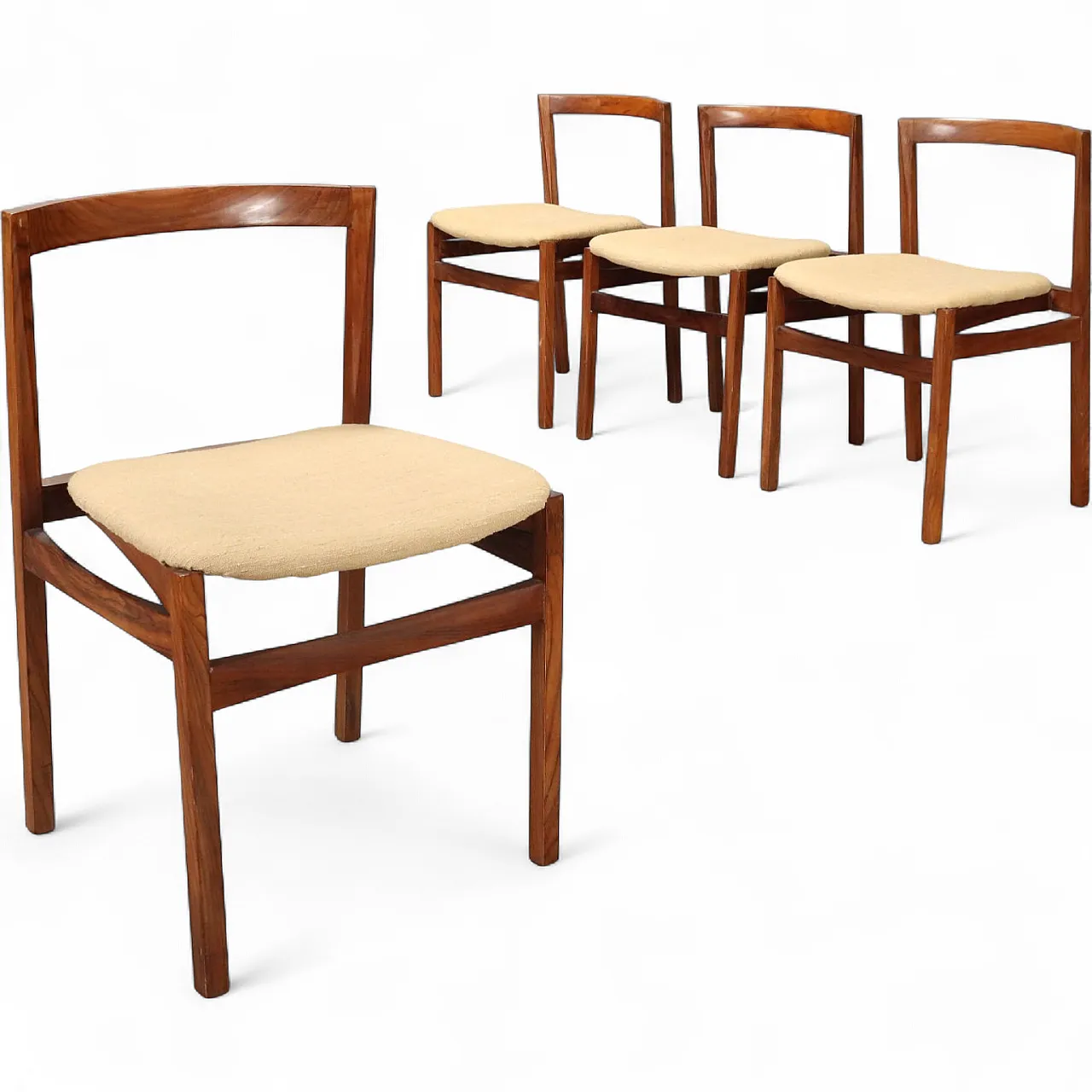 4 Dining chairs, 1960s 11