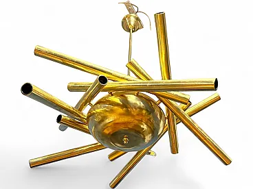 Space Age Sputnik ceiling lamp from Stilnovo, 1950s