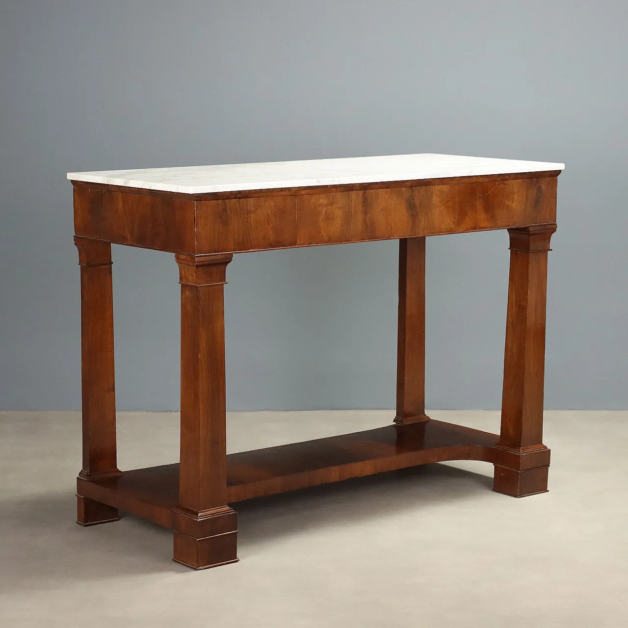 Empire console in poplar and walnut, early 19th century 1