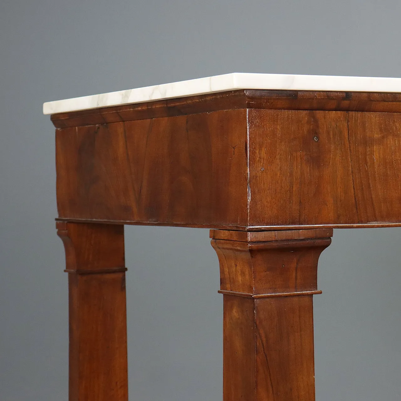 Empire console in poplar and walnut, early 19th century 4