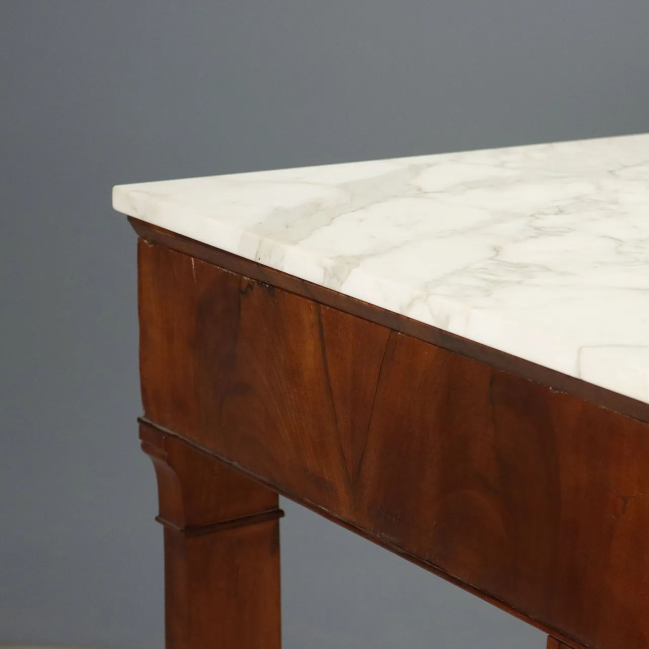 Empire console in poplar and walnut, early 19th century 5