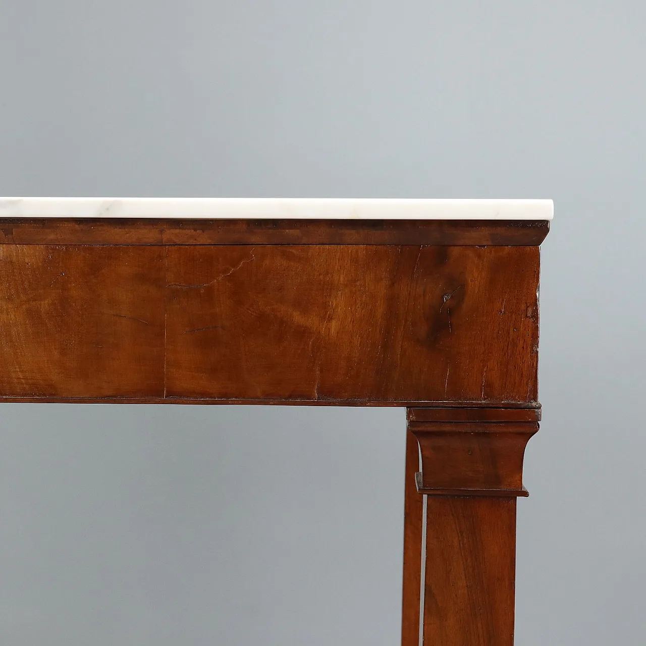 Empire console in poplar and walnut, early 19th century 6