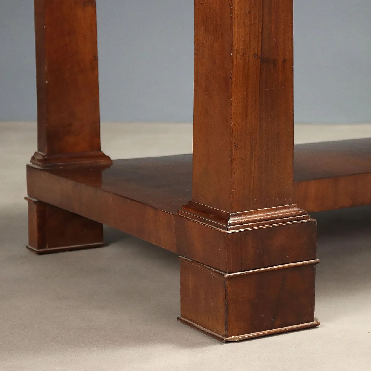 Empire console in poplar and walnut, early 19th century 8