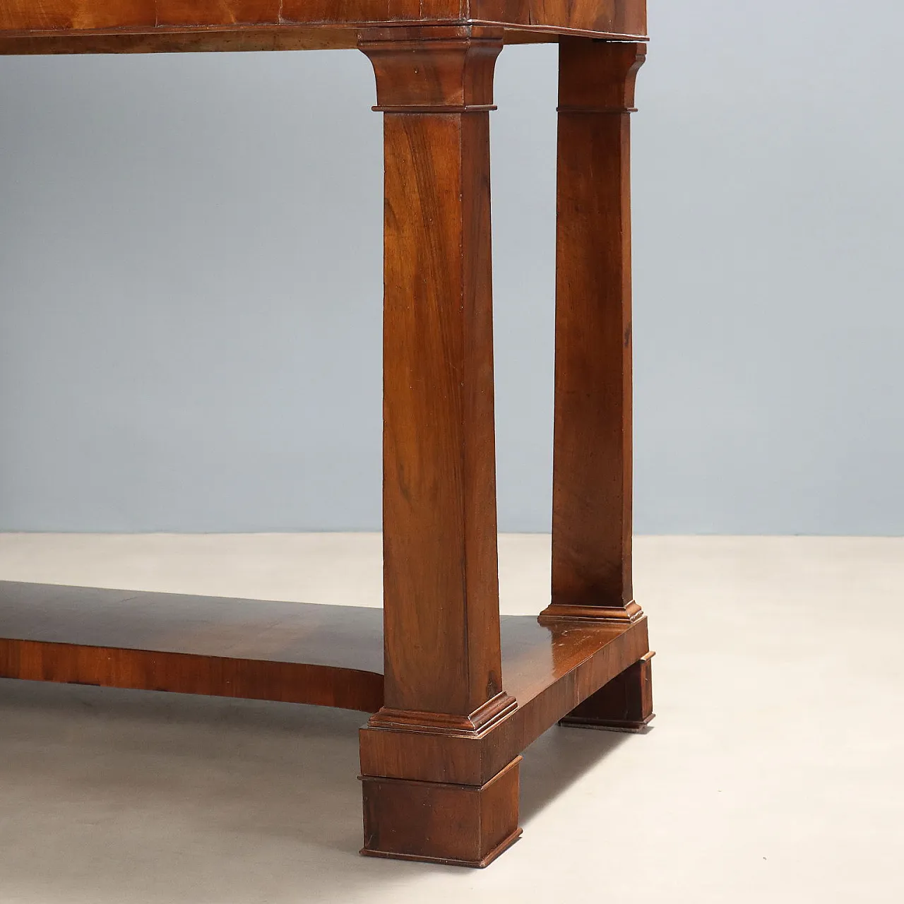 Empire console in poplar and walnut, early 19th century 9