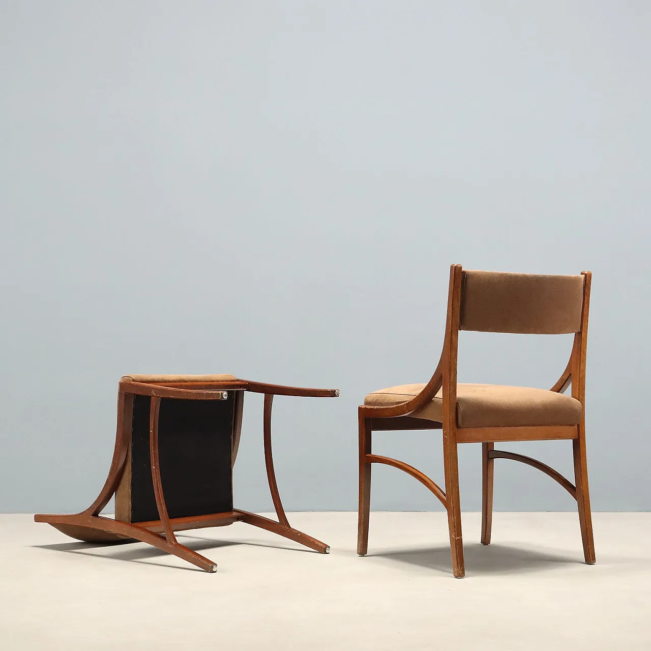 5 Wooden chairs, 1960s 9