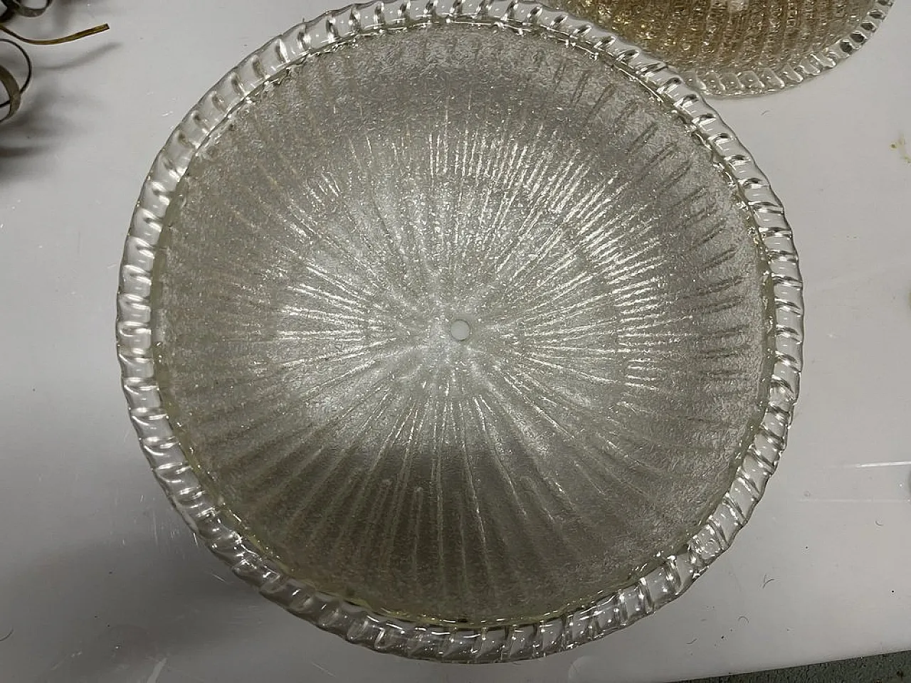 Pair of Murano glass recessed lamps, 1980s 8