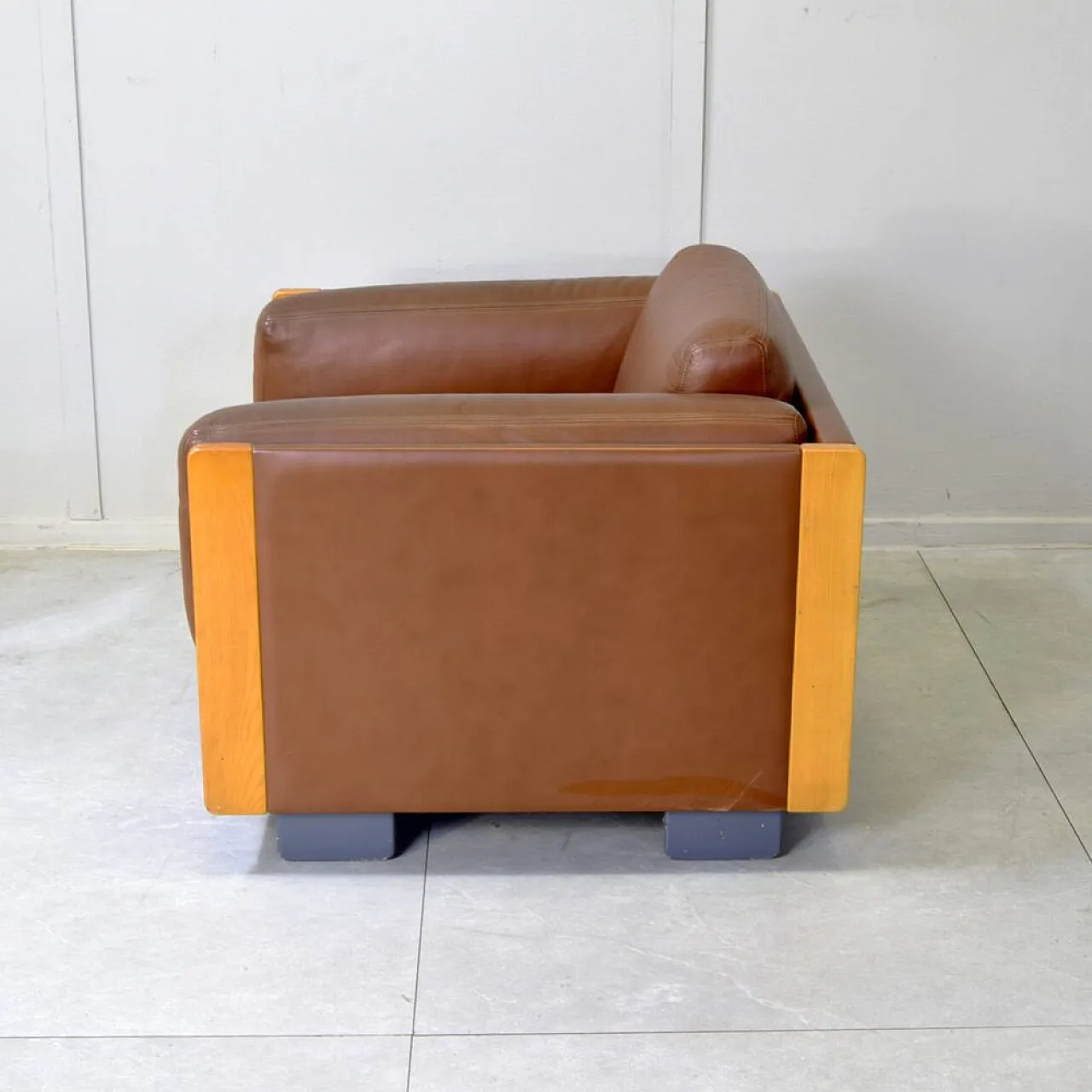 Poltrona nr. 920 in pelle di Afra & Tobia Scarpa per Cassina, anni '70 6