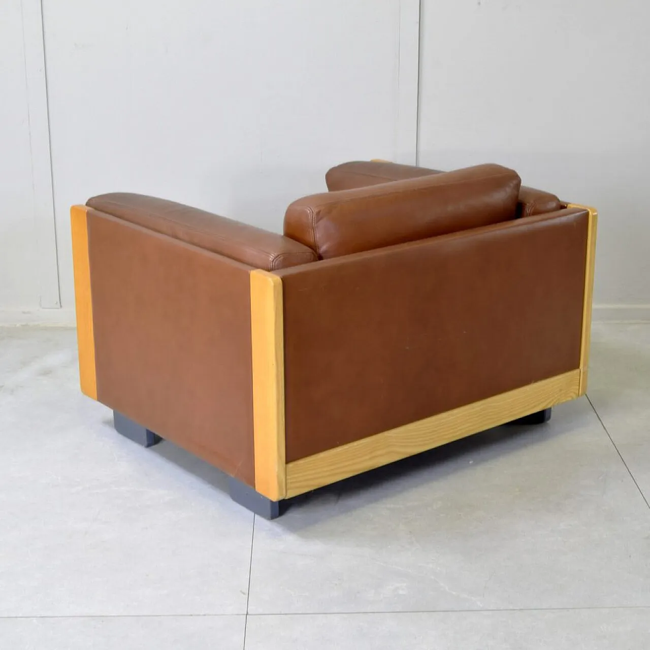 Poltrona nr. 920 in pelle di Afra & Tobia Scarpa per Cassina, anni '70 7
