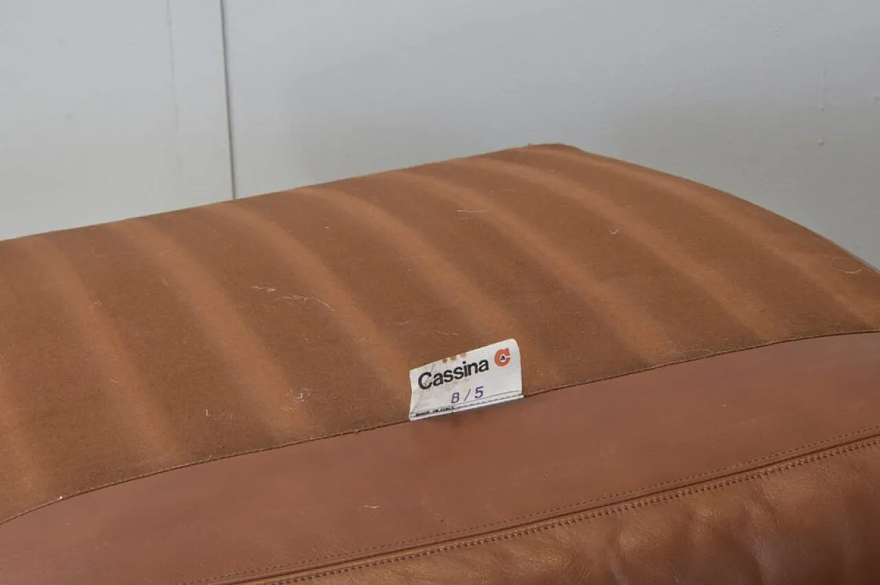 Poltrona nr. 920 in pelle di Afra & Tobia Scarpa per Cassina, anni '70 9