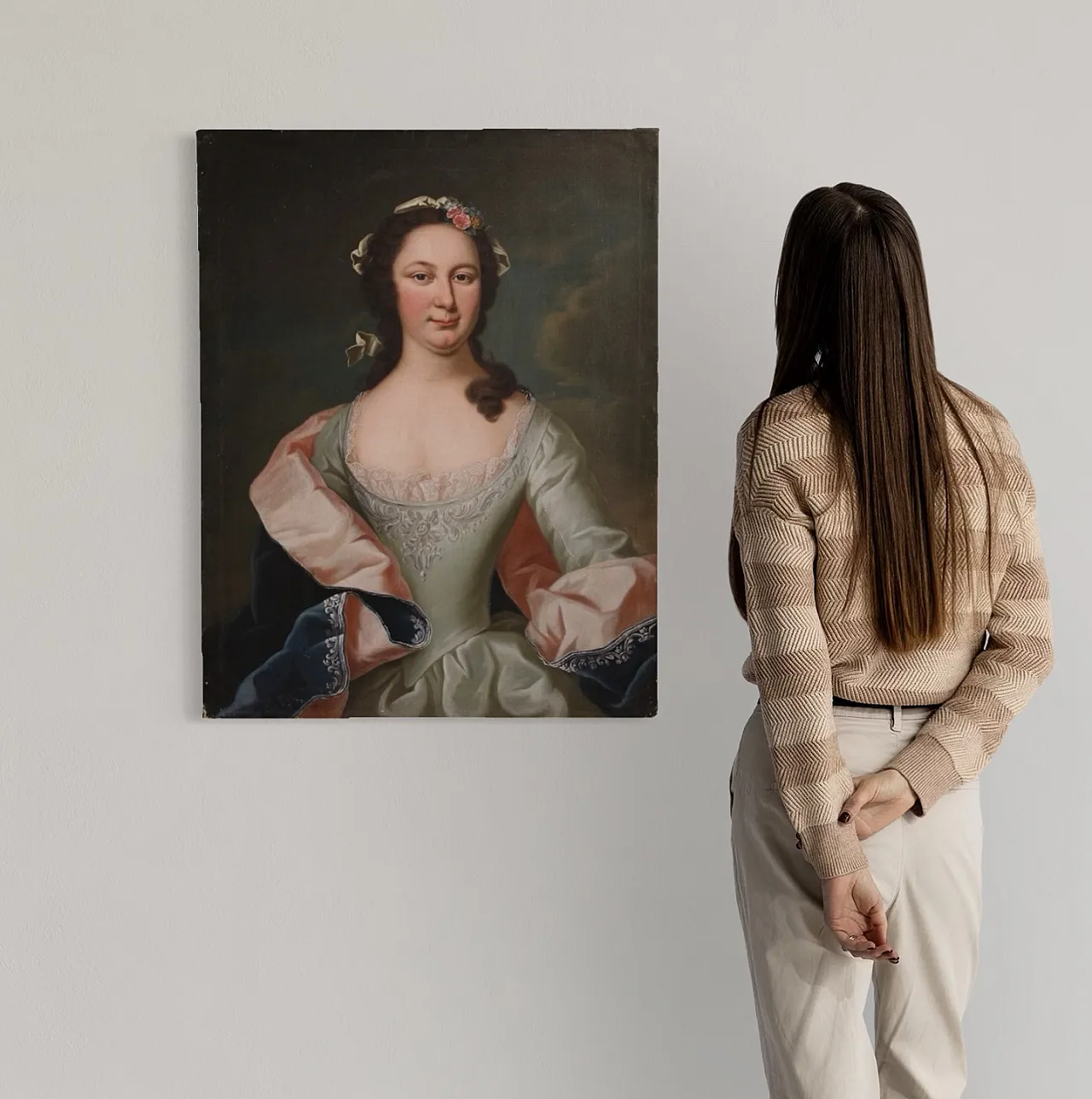 Painted portrait of a noblewoman, 19th century 4