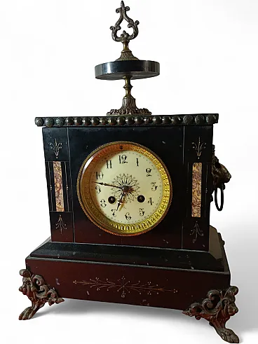 Napoleon III style marble clock